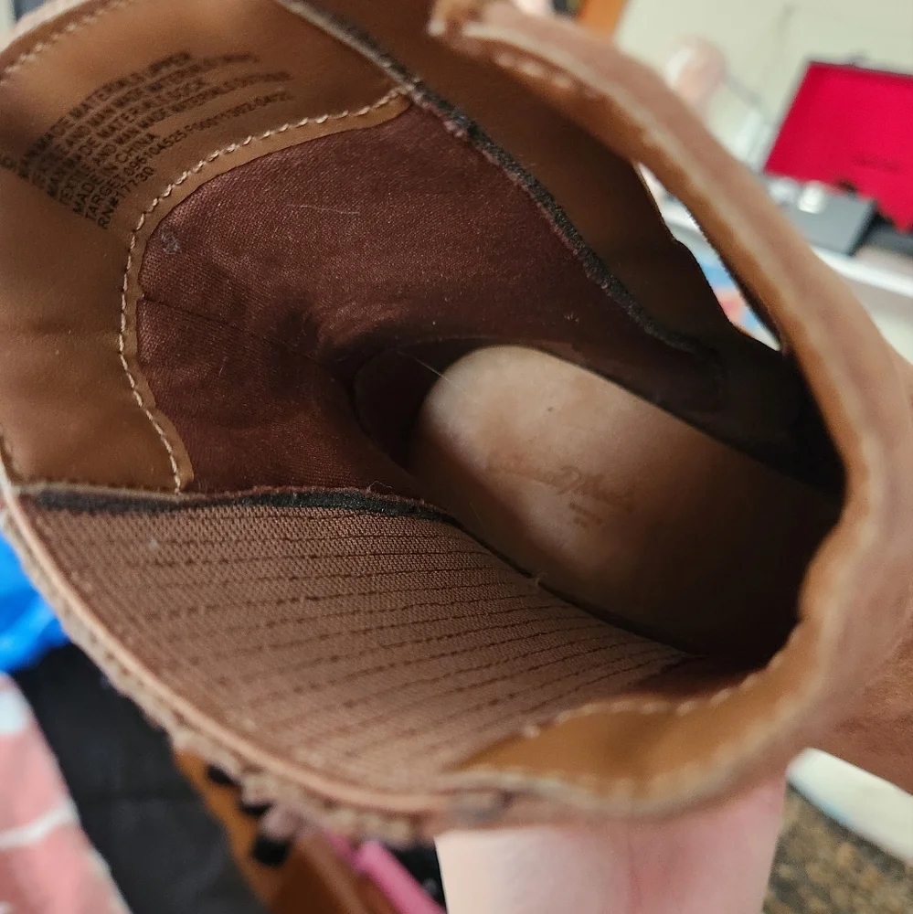 Brown Ankle Boots Low Heel - Picture 4 of 6